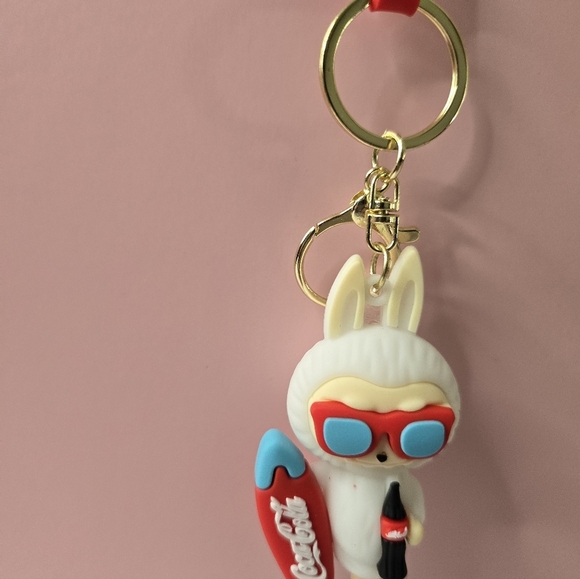 Labubu x Coca-Cola Keychain-Kawaii Cartoon Vinyl Figure Charm - Picture 3 of 3